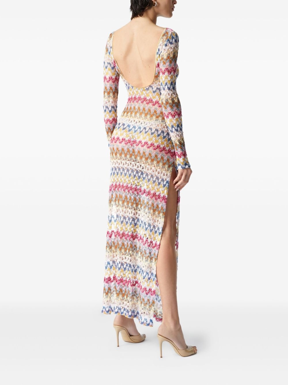 zigzag-pattern dress - 3