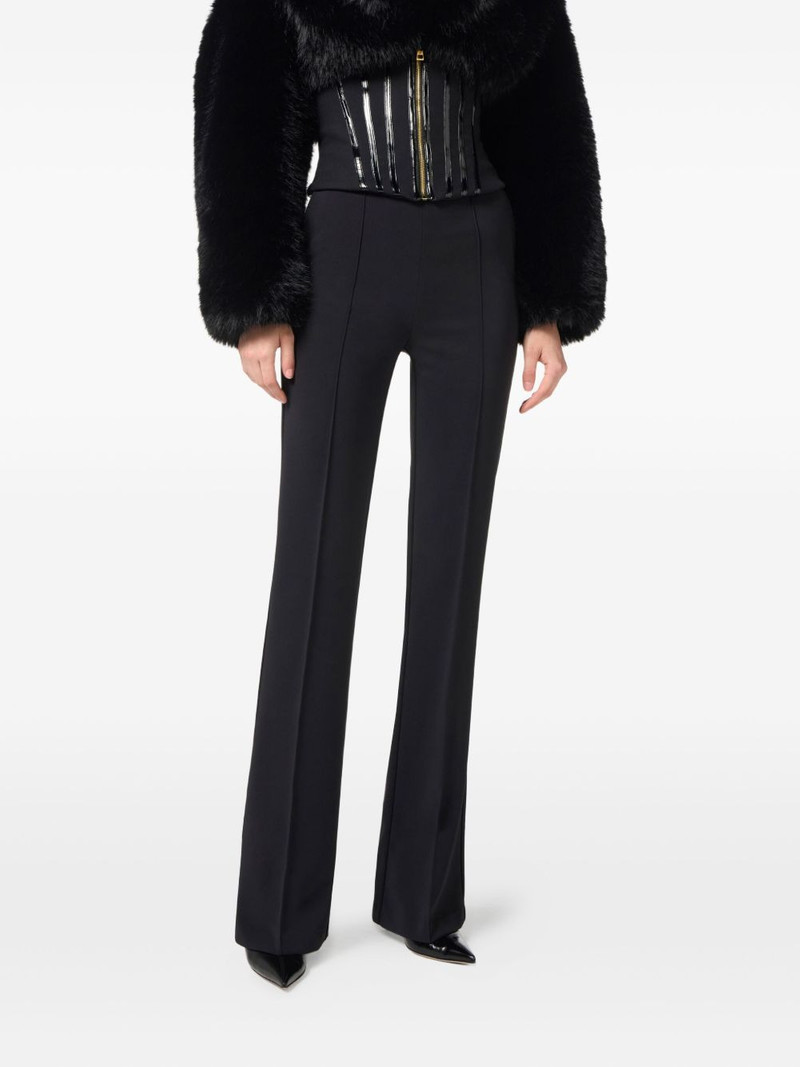 crepe flared trousers 3