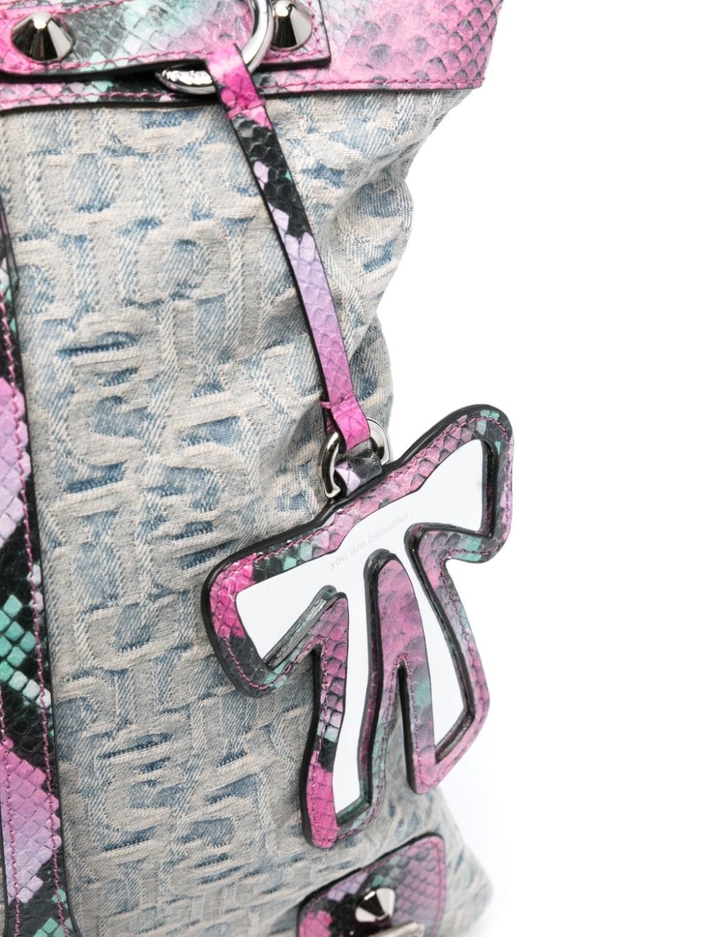 monogram-jacquard denim tote bag - 4
