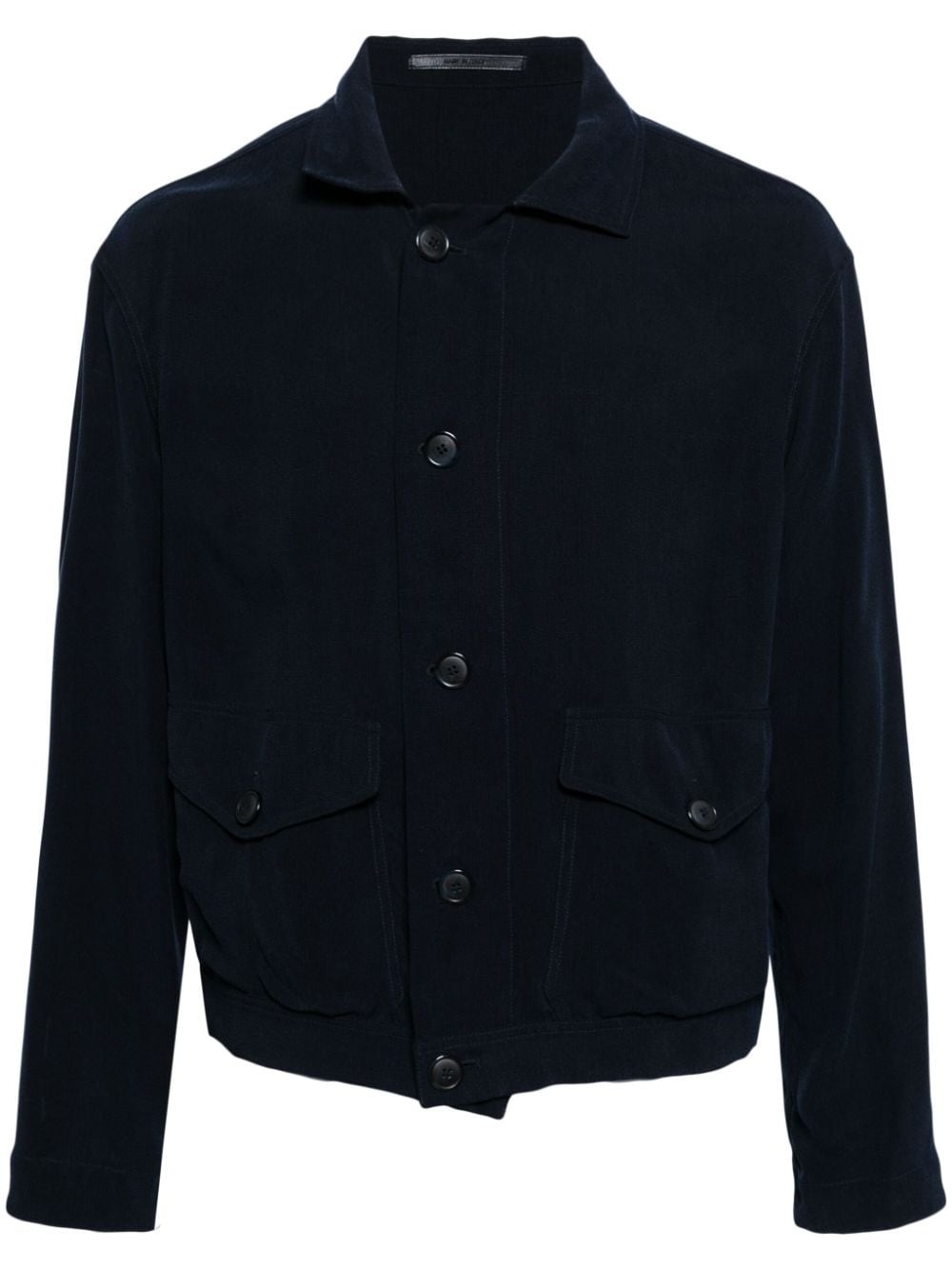 spread-collar shirt jacket - 1