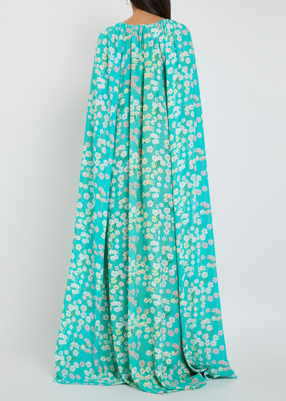 Bernadette Minnie Draped Chiffon Print Gown - 3