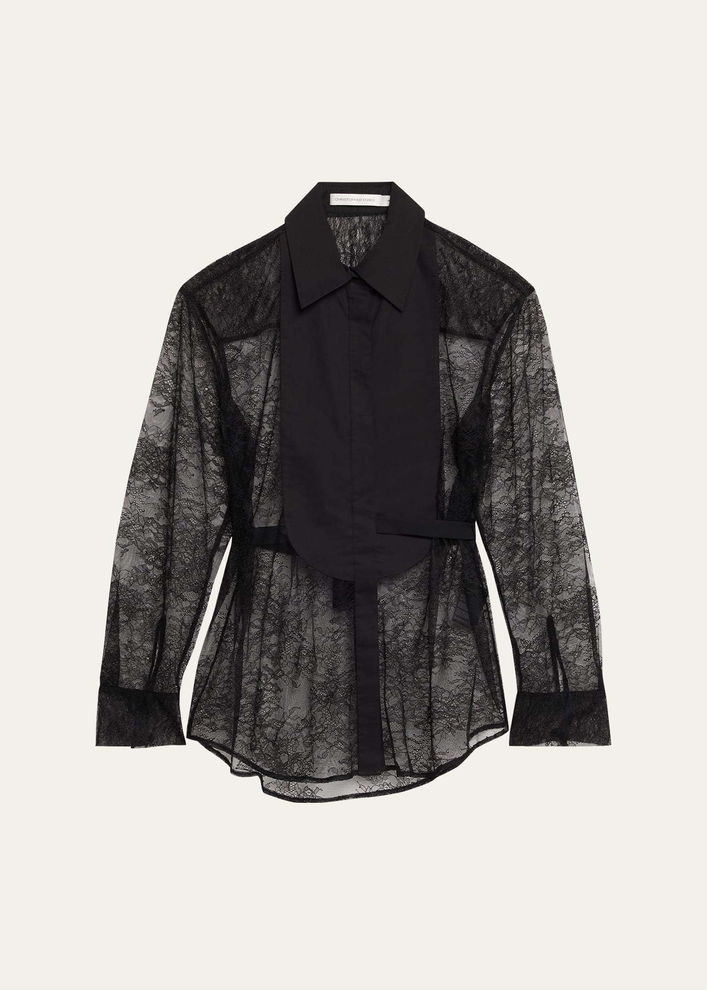 Lace Tuxedo Shirt - 1