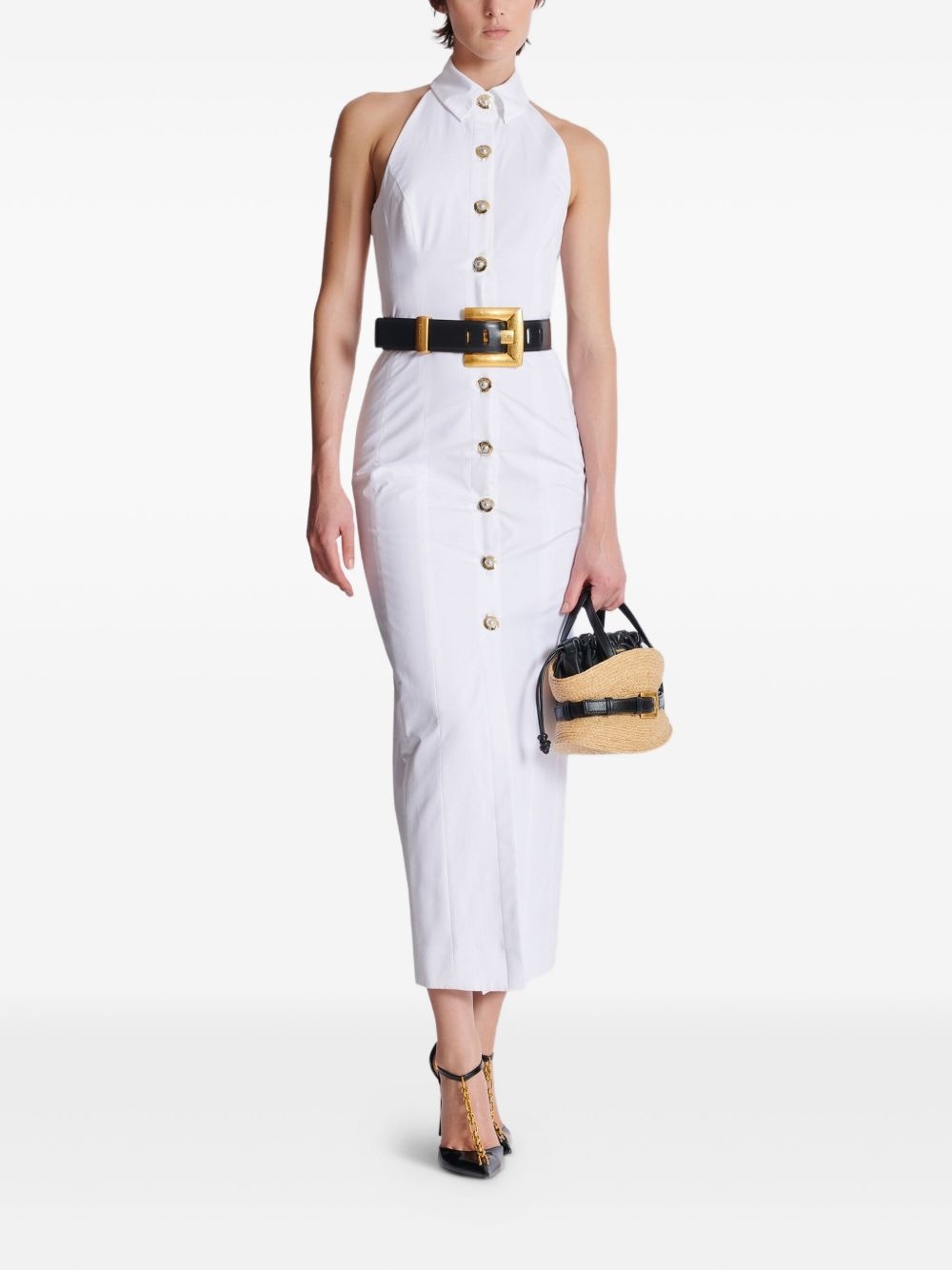 poplin midi dress - 2