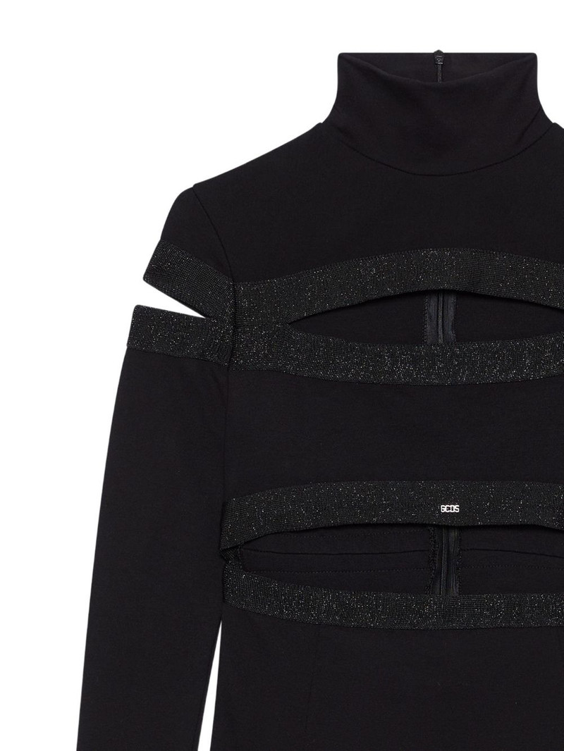 GCDS cut-out turtleneck mini dress outlook