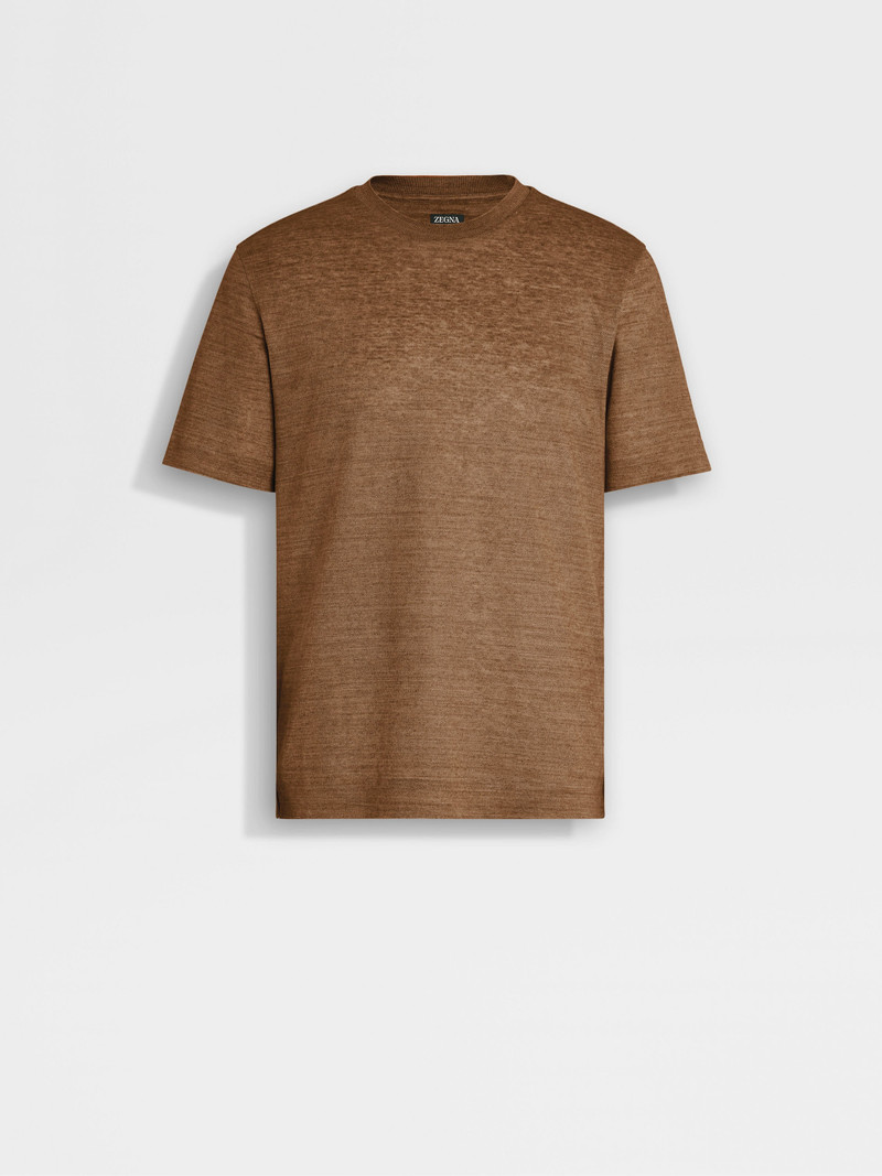 DARK FOLIAGE LINEN T-SHIRT 1