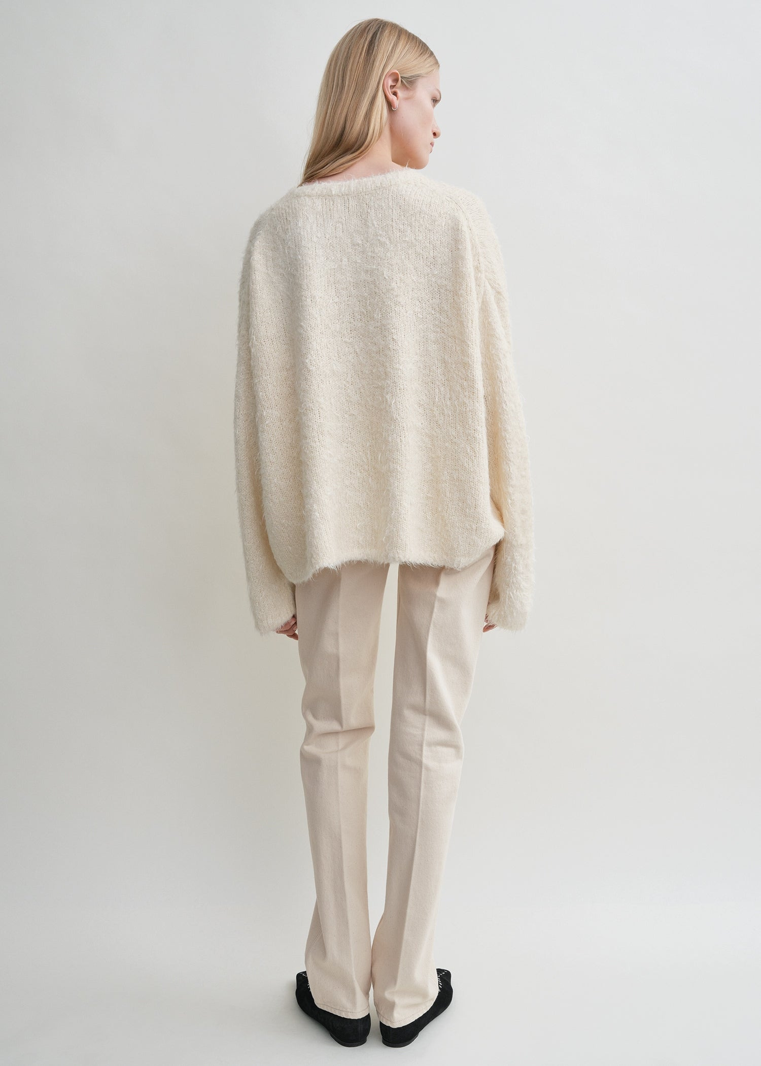 Boxy silk knit cream - 4