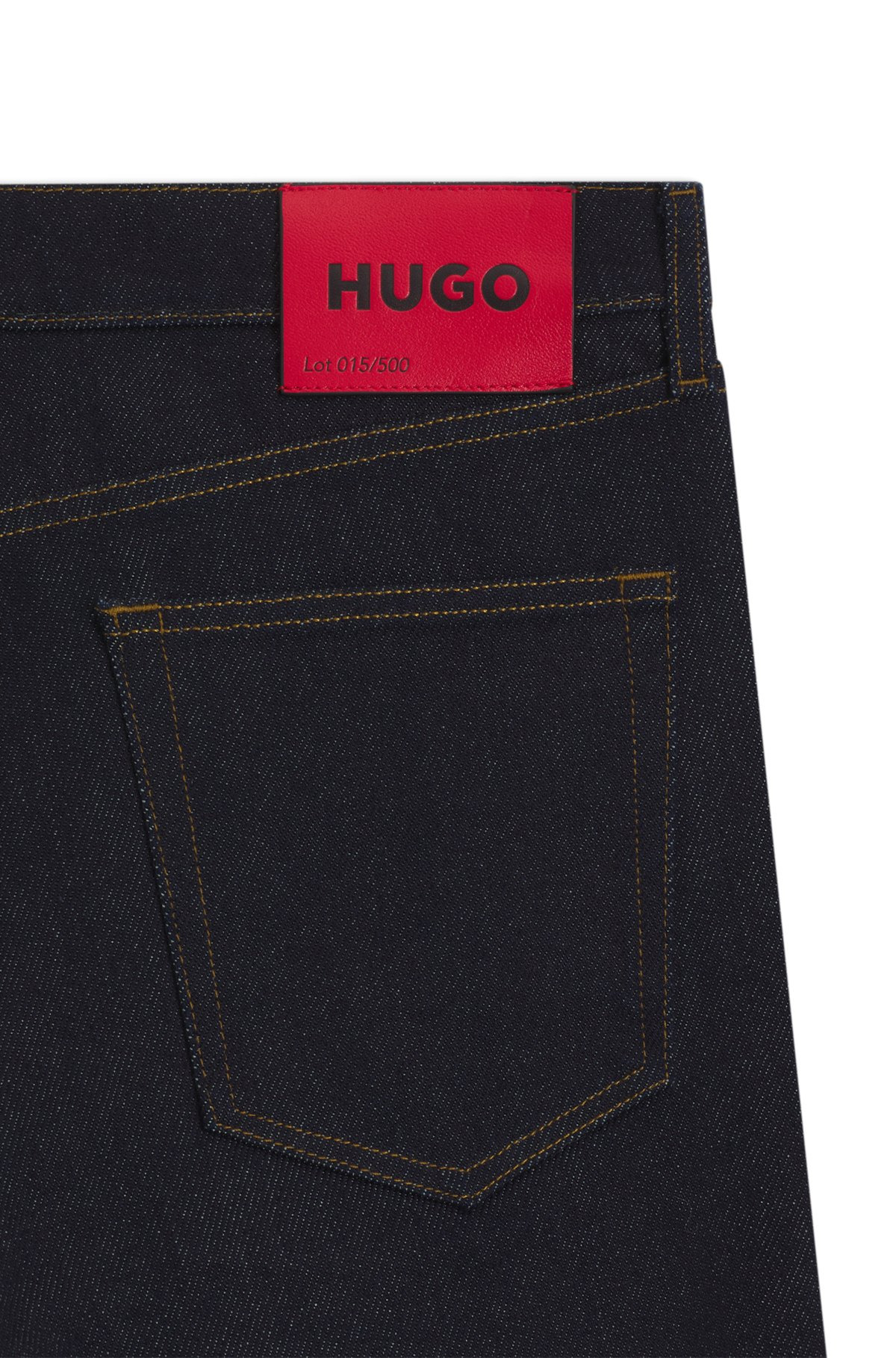 REGULAR-FIT JEANS IN FADED DARK-BLUE DENIM - 6