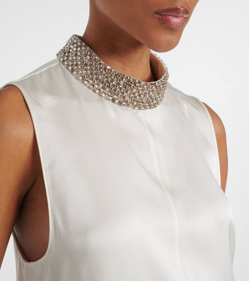 Sequined silk satin top 4
