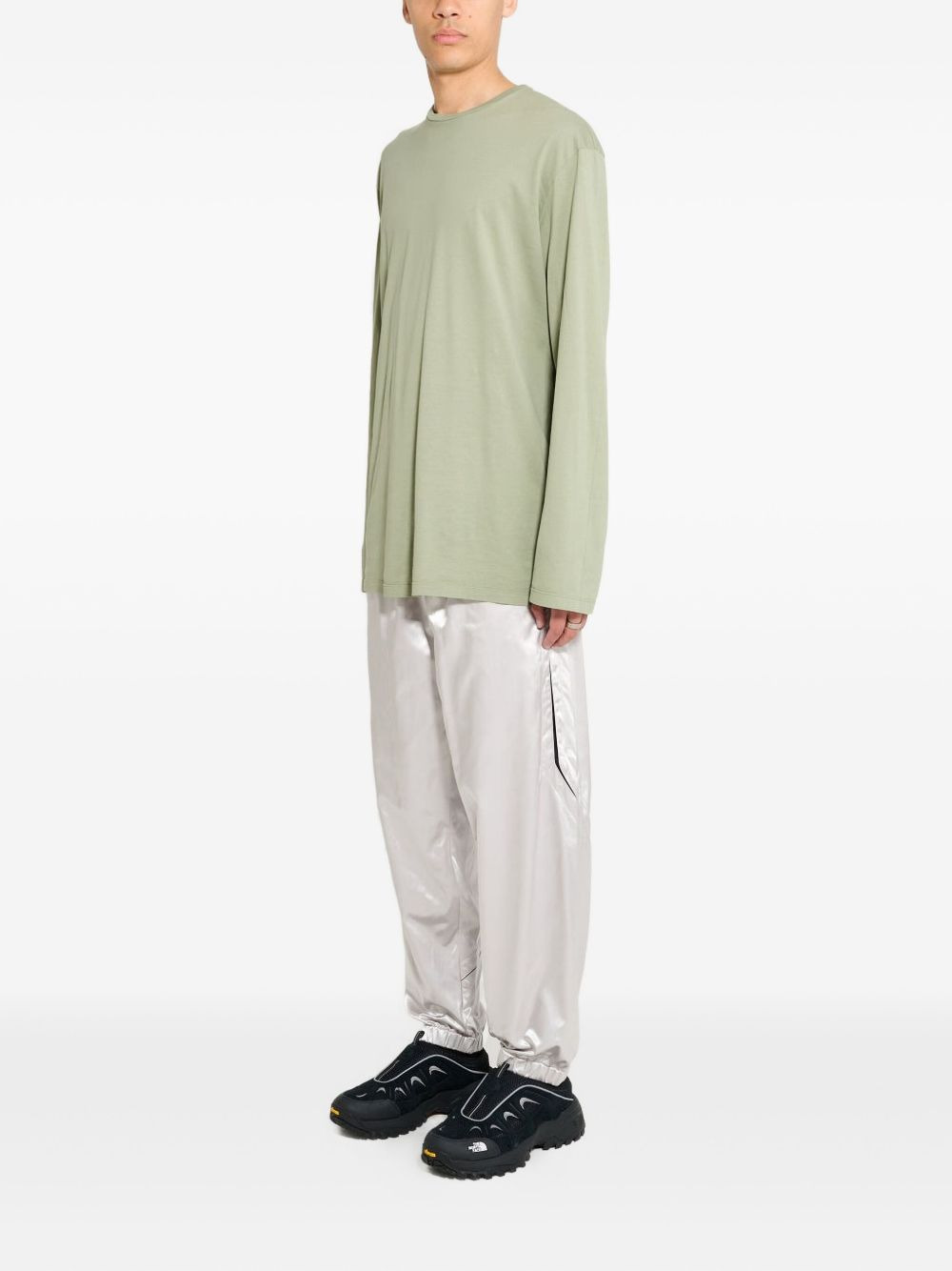 elasticated-waistband panelled trousers - 2
