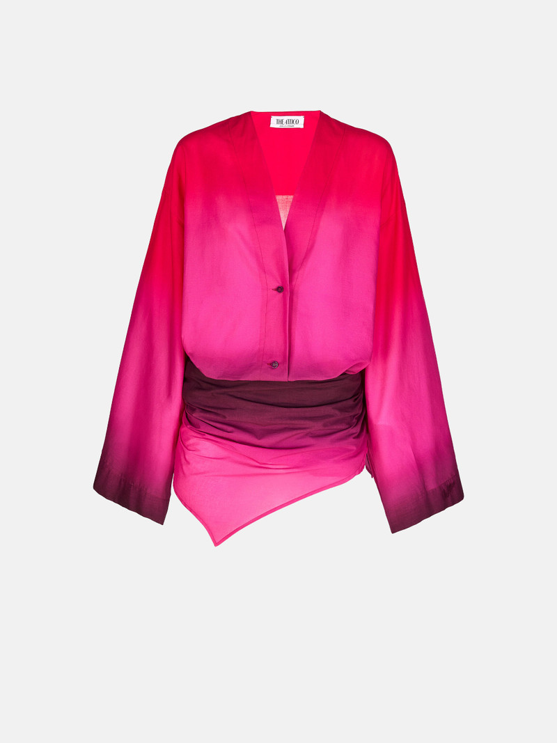 THE ATTICO RED, BLACK AND WINE MINI DRESS outlook