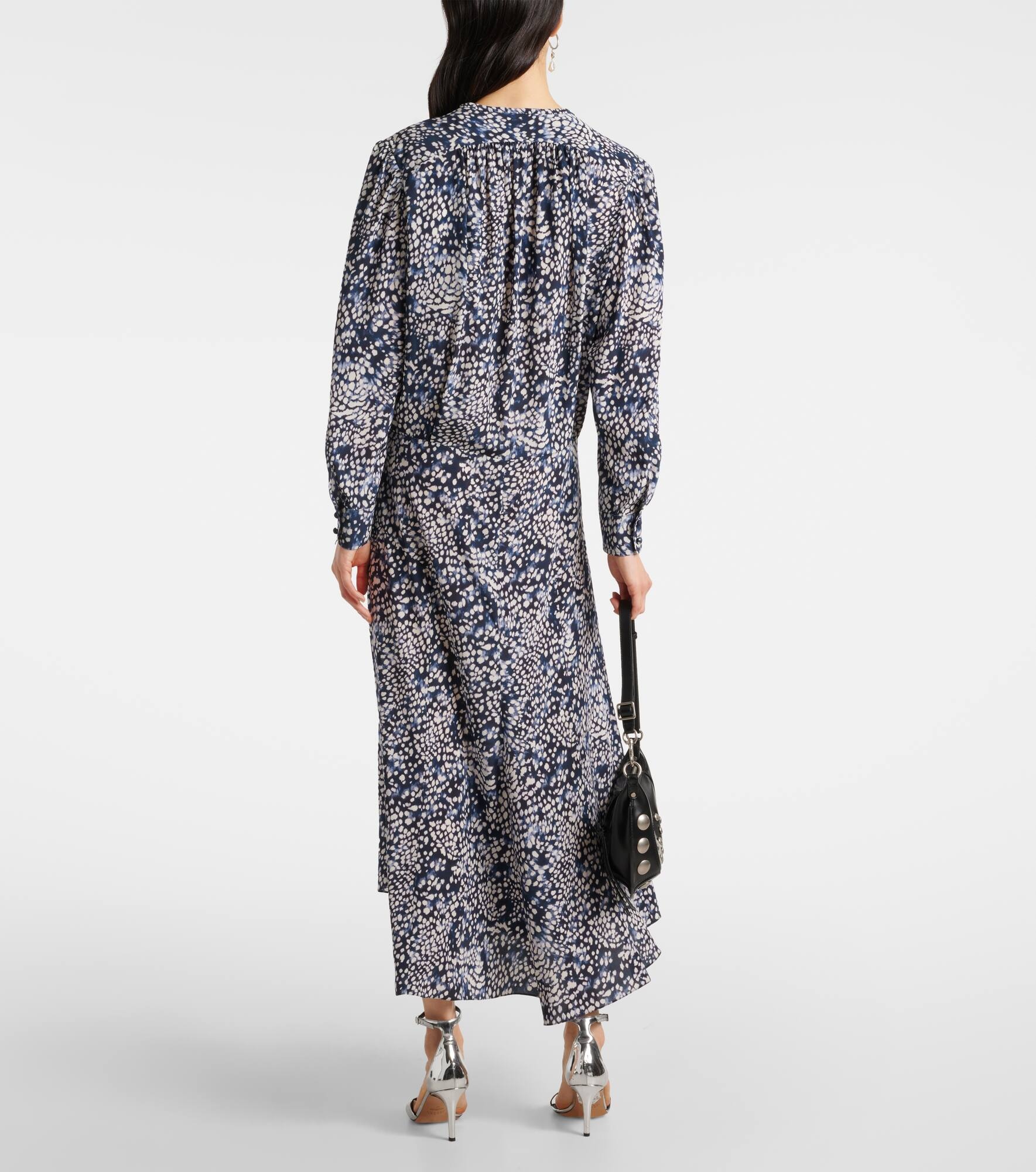 Hanane ruffled printed silk-blend maxi dress - 3