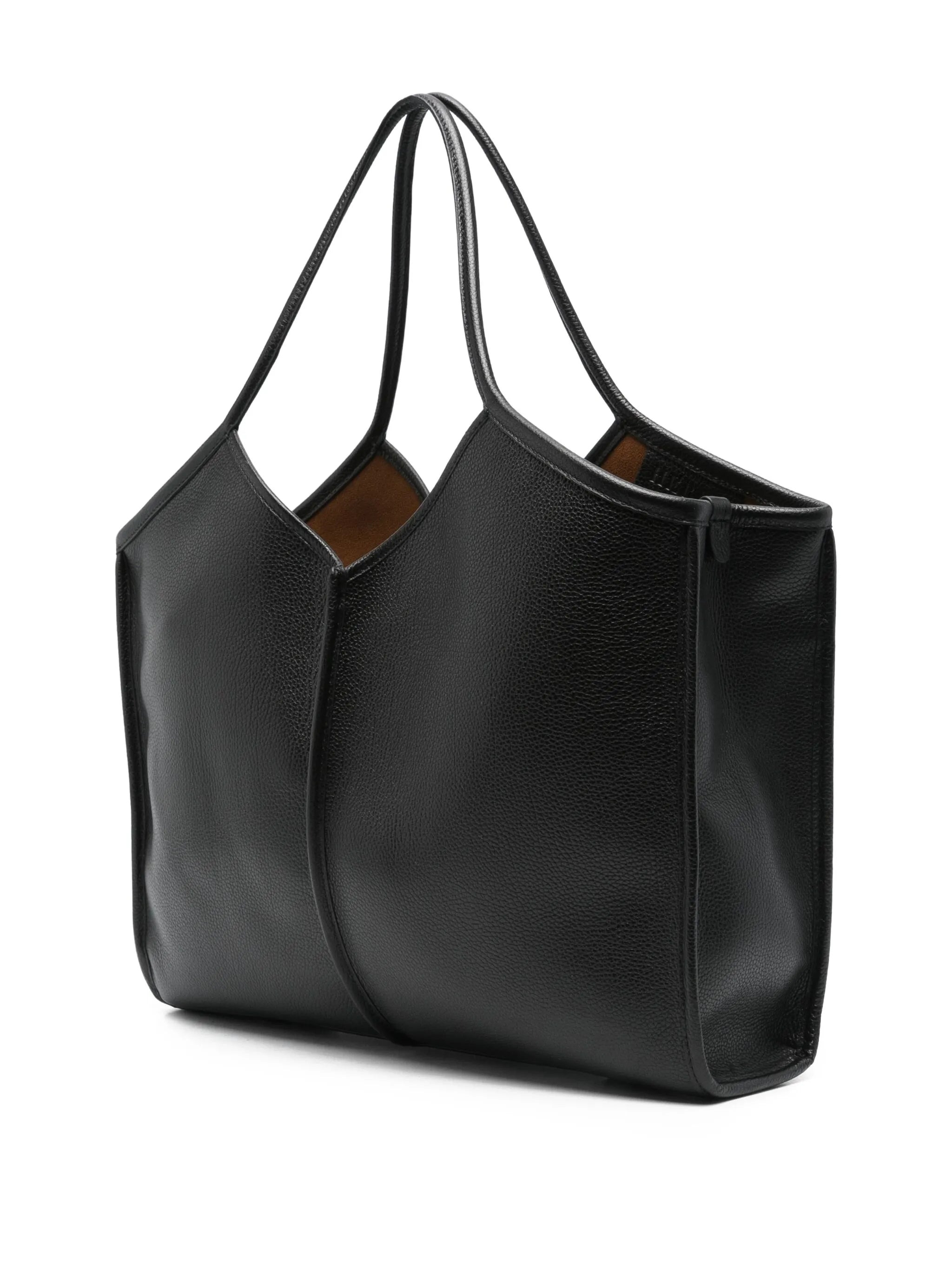 Hereu Calella  V-neck Calfskin Tote Bag - 4