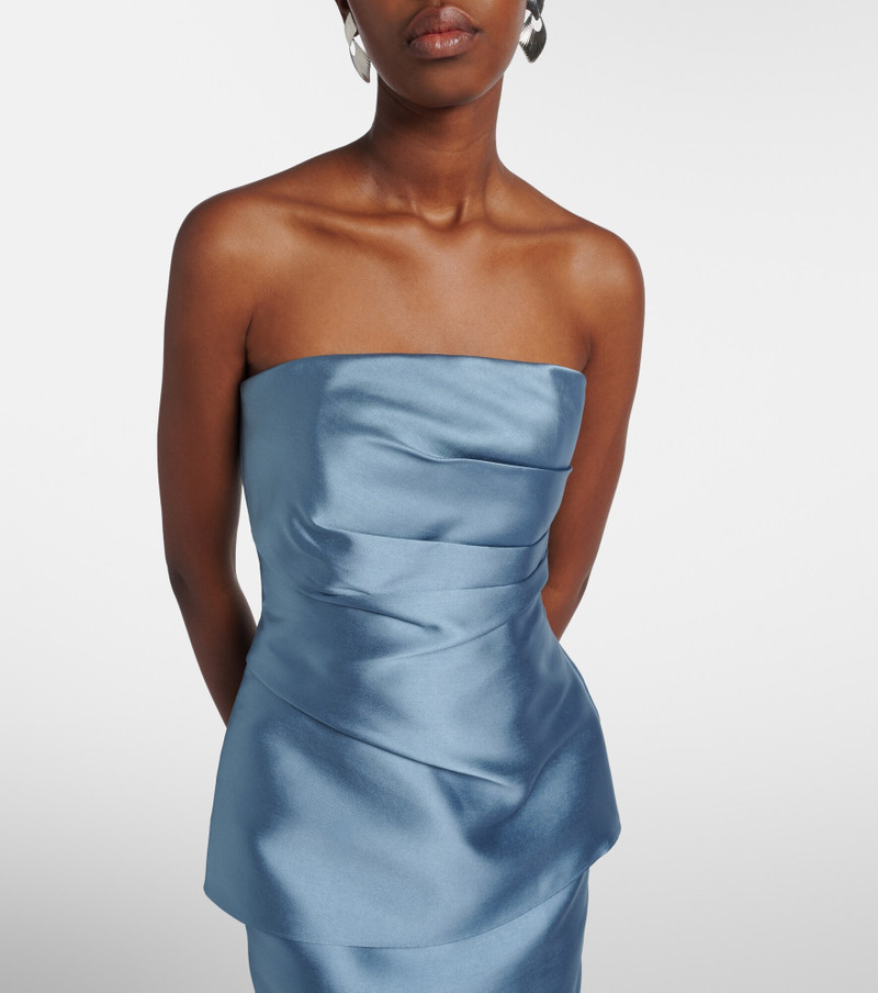 Lucille strapless satin gown 4