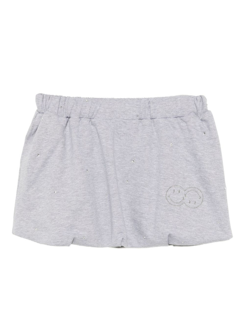 rhinestone-embellished cotton skirt 1