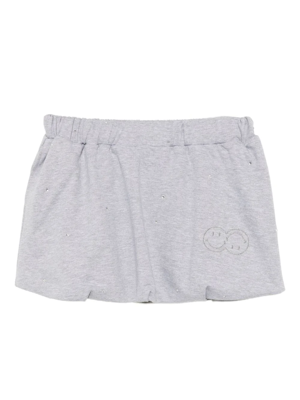 rhinestone-embellished cotton skirt - 1