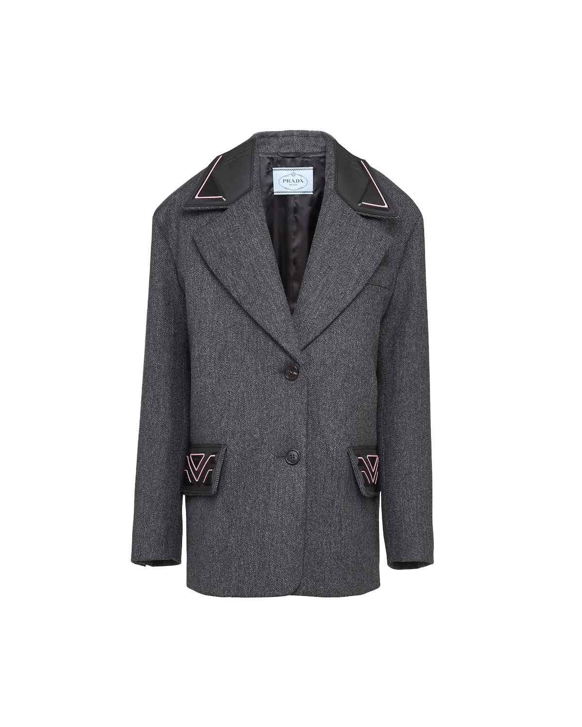 Single-breasted textured wool caban jacket - 1