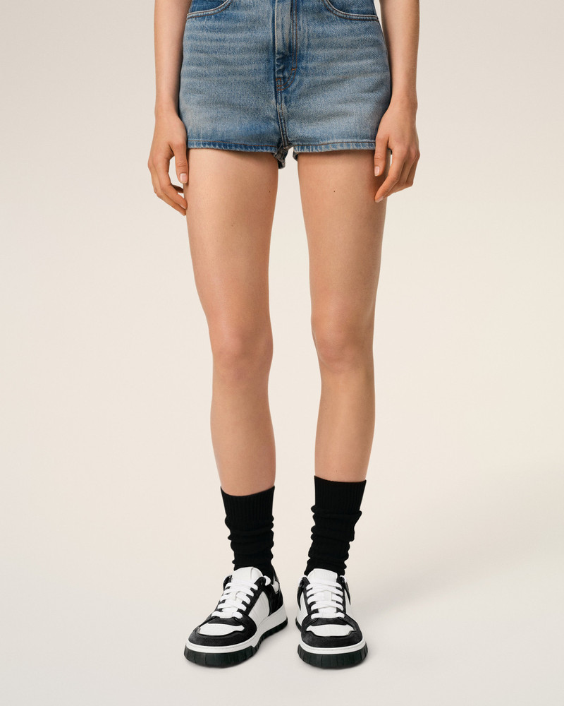 AMI Paris WHITE LEATHER LOW TOP WALK SNEAKERS outlook