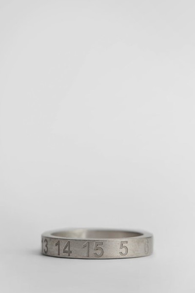 Maison Margiela Maison margiela silver engraved numbers ring outlook