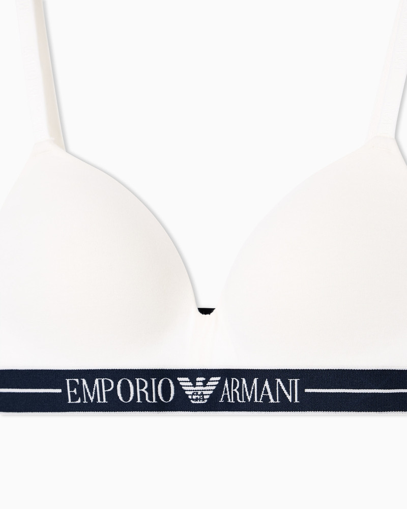 EMPORIO ARMANI ASV ORGANIC-COTTON, PADDED TRIANGLE BRA WITH LOGO UNDERBAND outlook