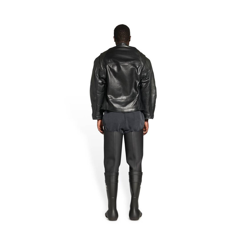 Upcycled Biker Jacket 에 검정 4