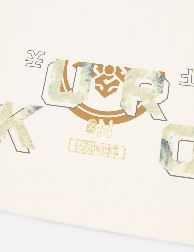 Logo and Kamon Foil Print T-shirt 13