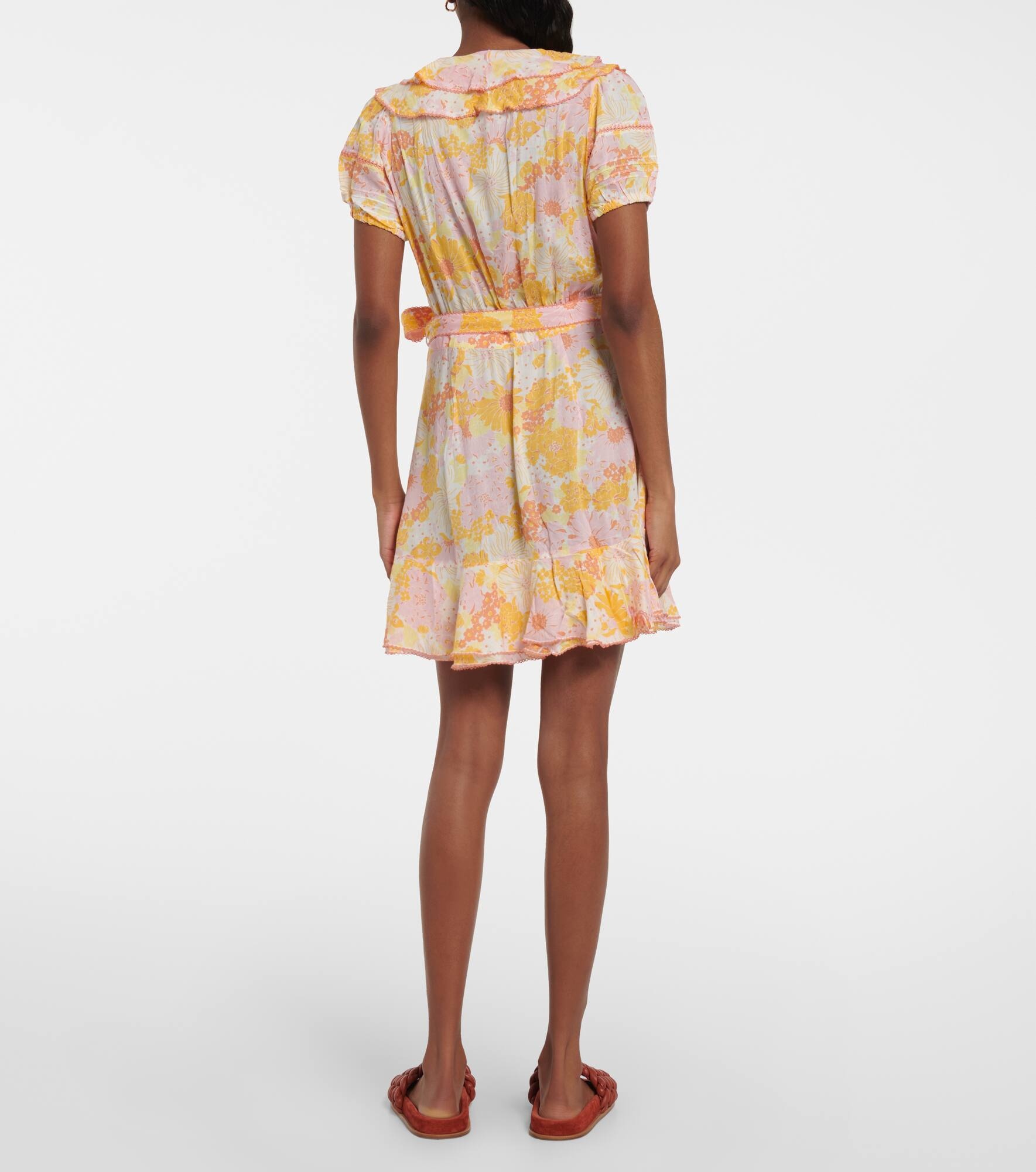 Aude floral wrap minidress - 3