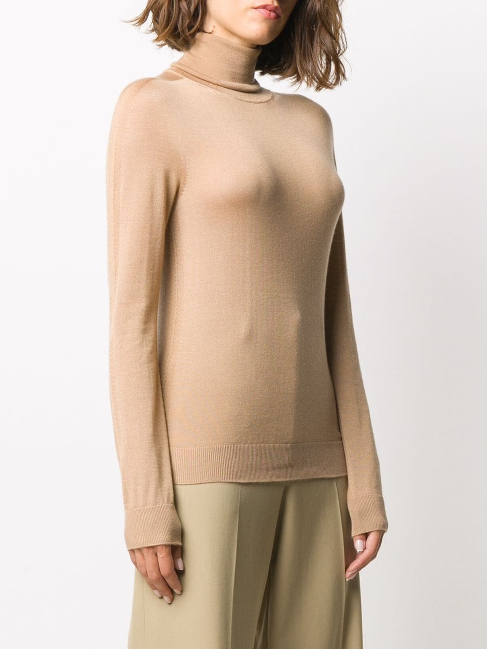 roll-neck cashmere-silk jumper - 3