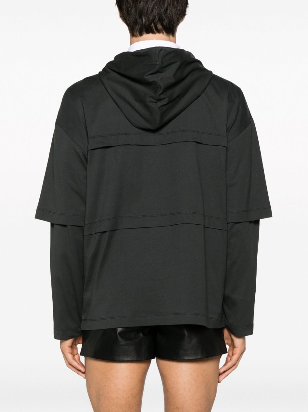 Pave layered organic cotton hoodie - 5