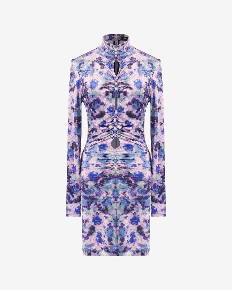 GRAM VELVET FLORAL MINI DRESS - 1