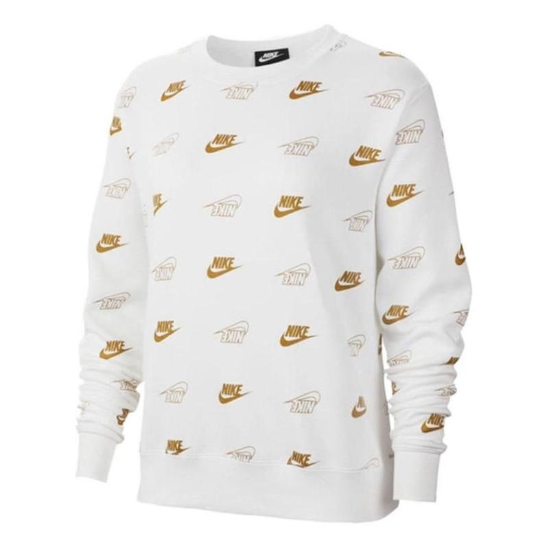 (WMNS) Nike Sportswear Crew Shine Sweatshir 'White' BV4995-100 - 1