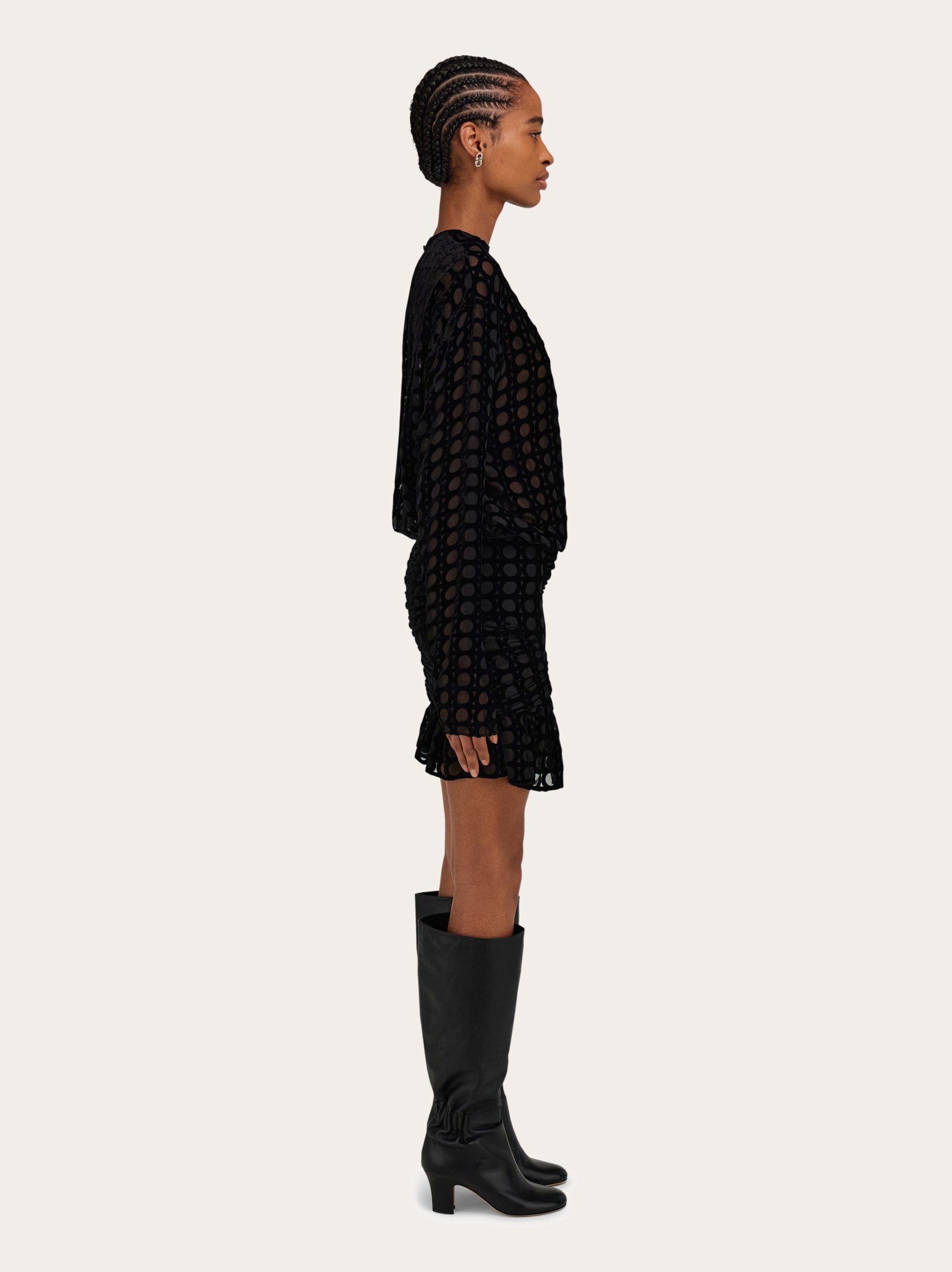 Devoré velvet mini dress - 3