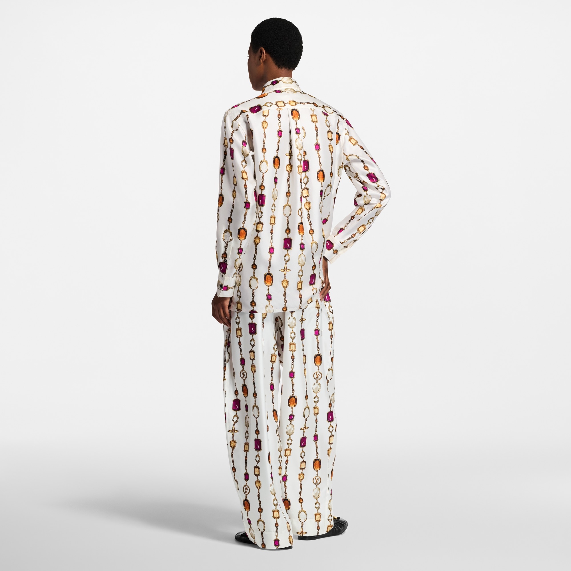 Necklace Print Pajama Pants - 5