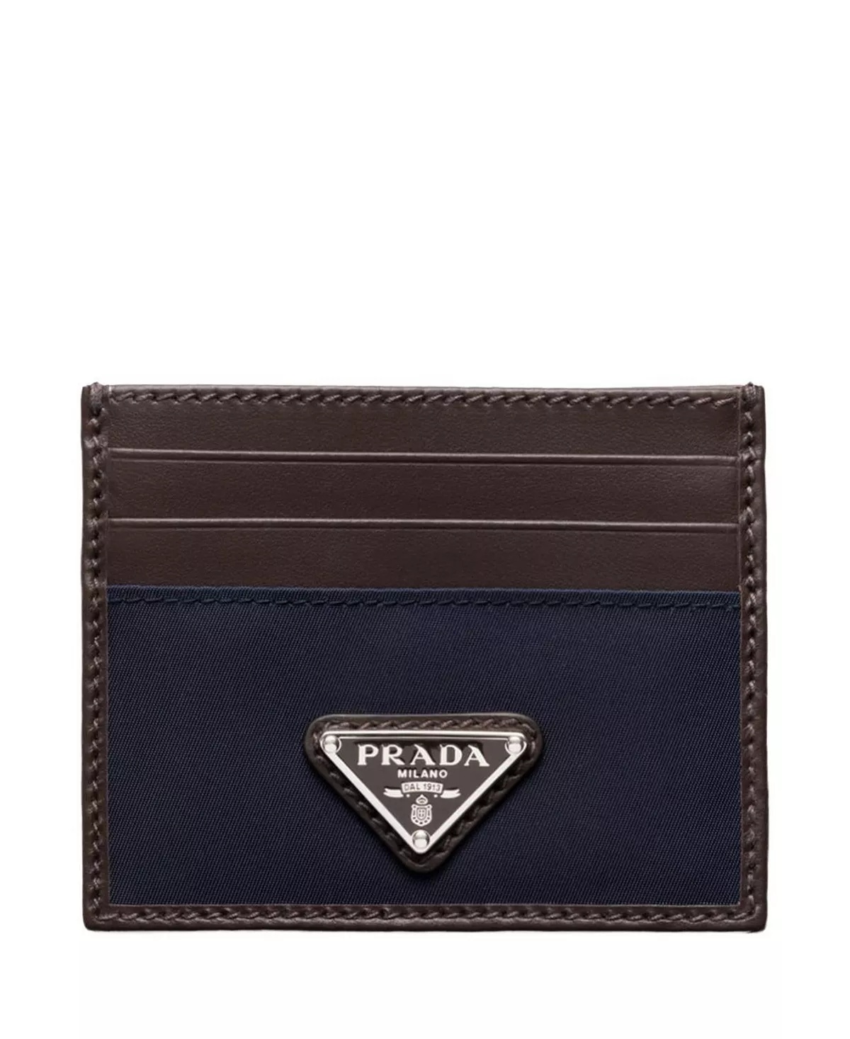 Re-Nylon and Leather Card Holder - 1