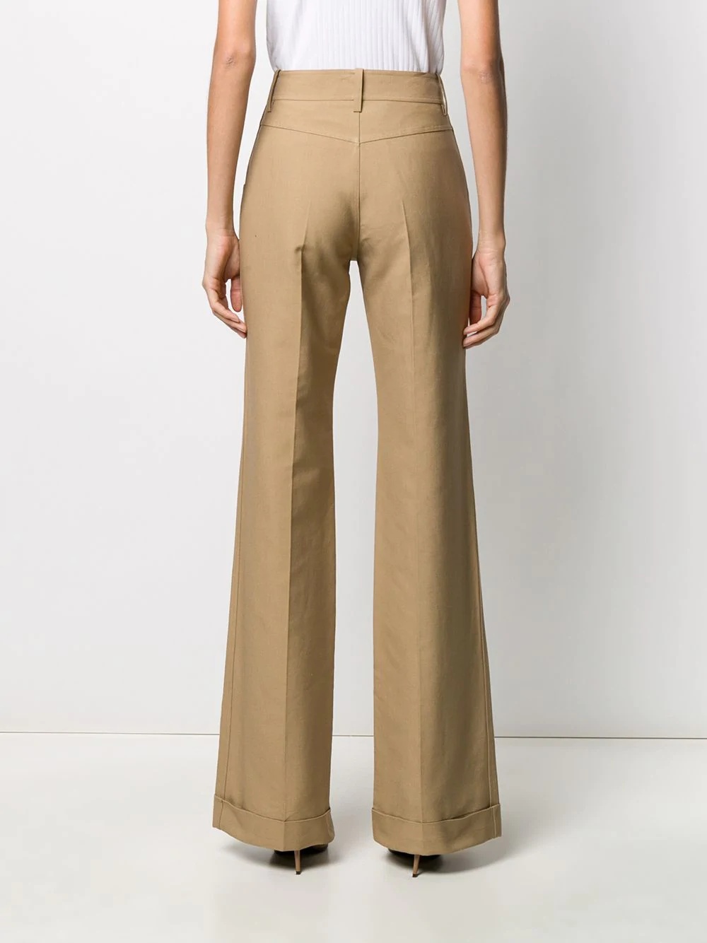 high-rise flared trousers - 4