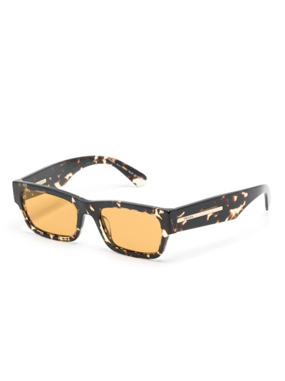 Prada tortoiseshell rectangle-frame sunglasses outlook