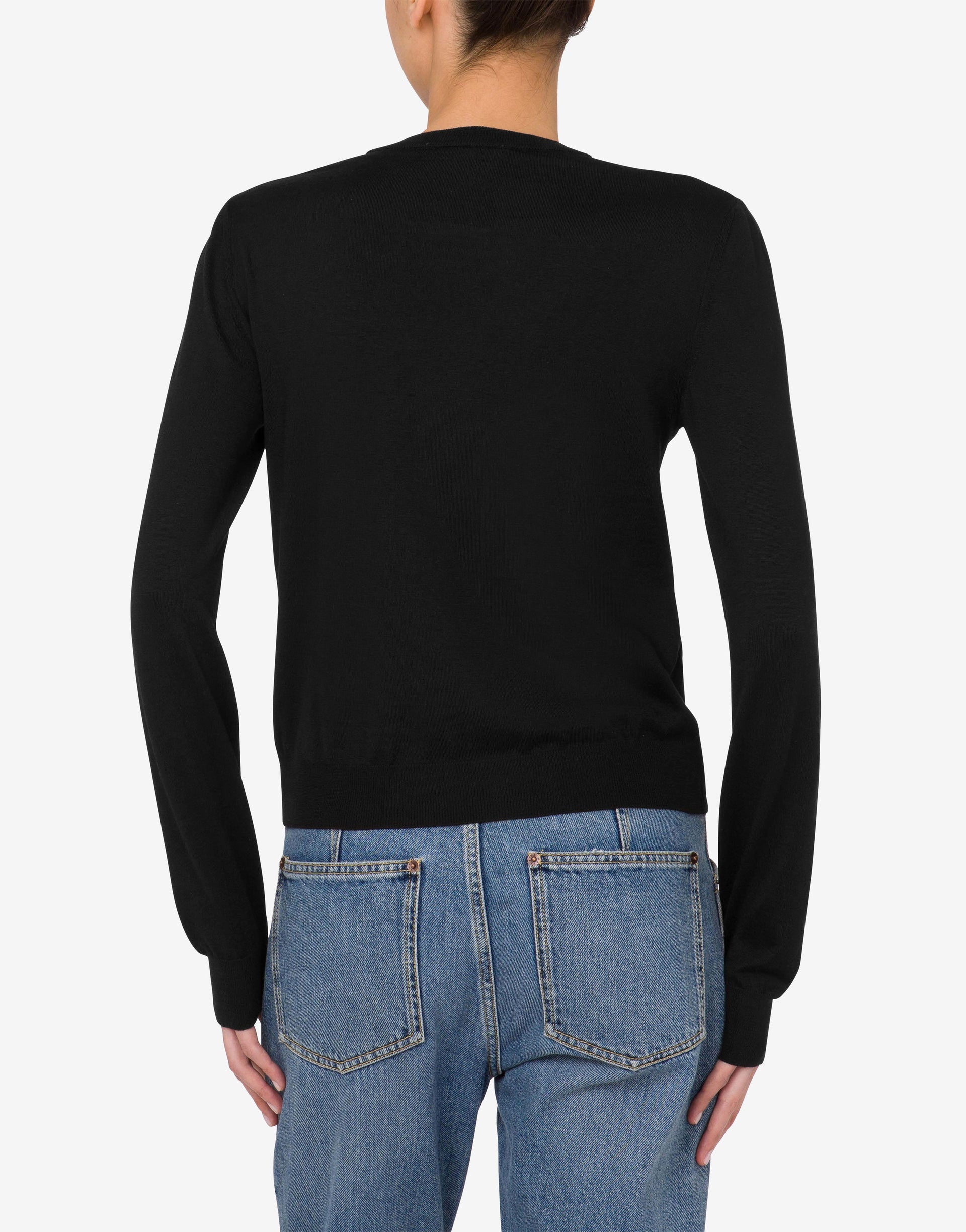 WOOL AND SILK PULLOVER GOLDEN M - 2