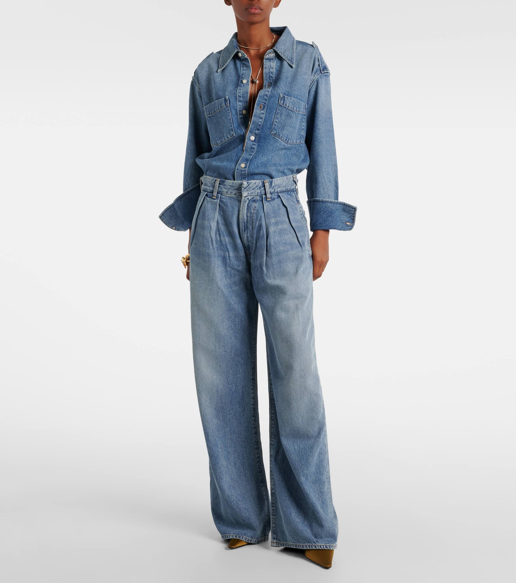 Petra high-rise wide-leg jeans - 6