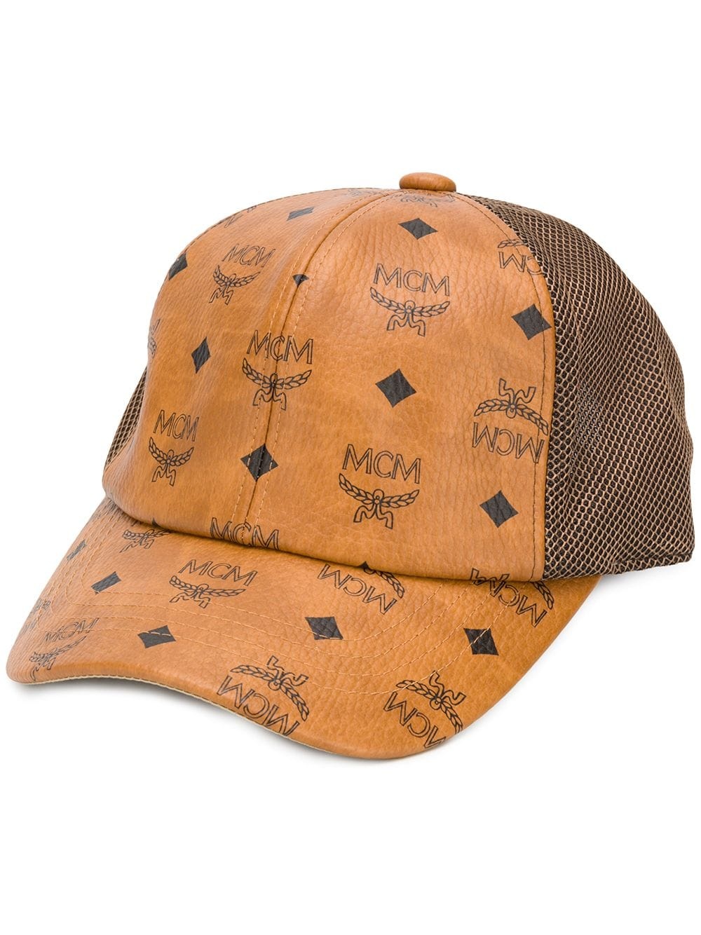 monogram print mesh cap - 1