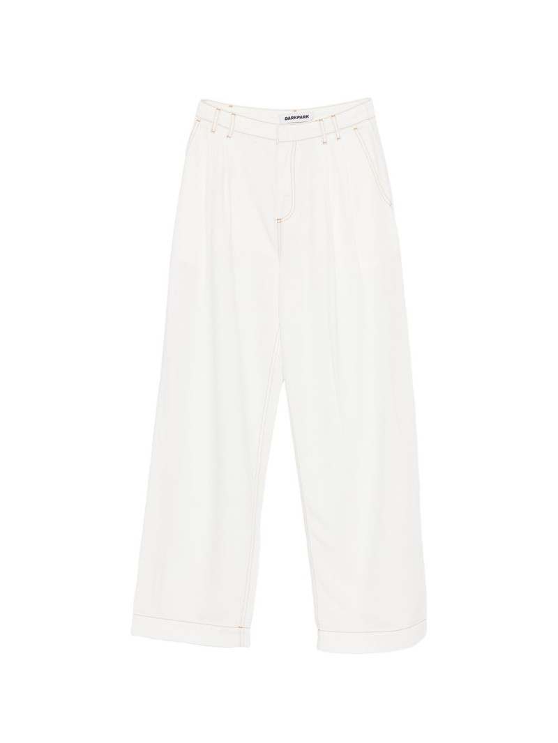 contrast stitch trousers 1