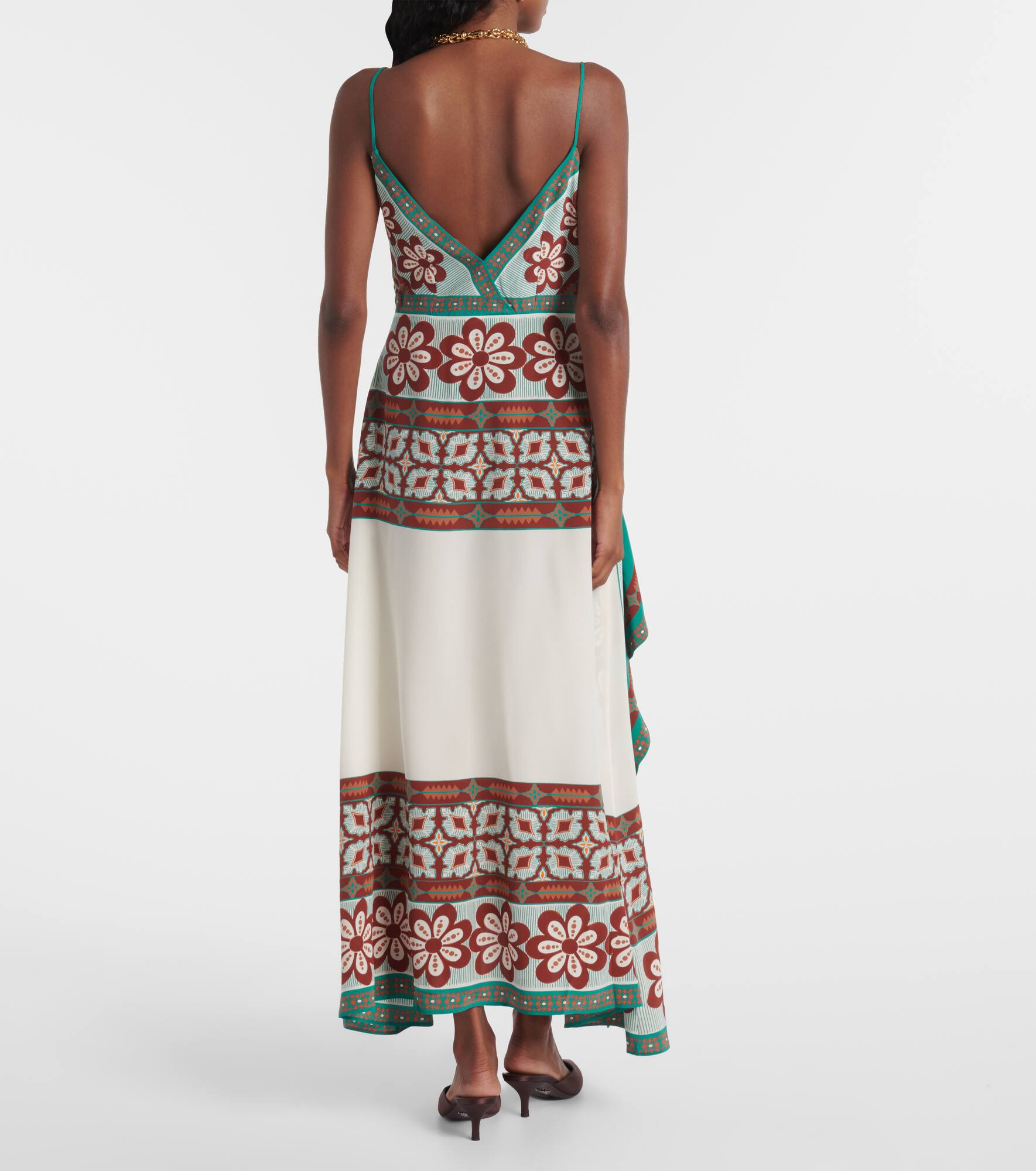 Turn Around silk crêpe de chine maxi dress - 3