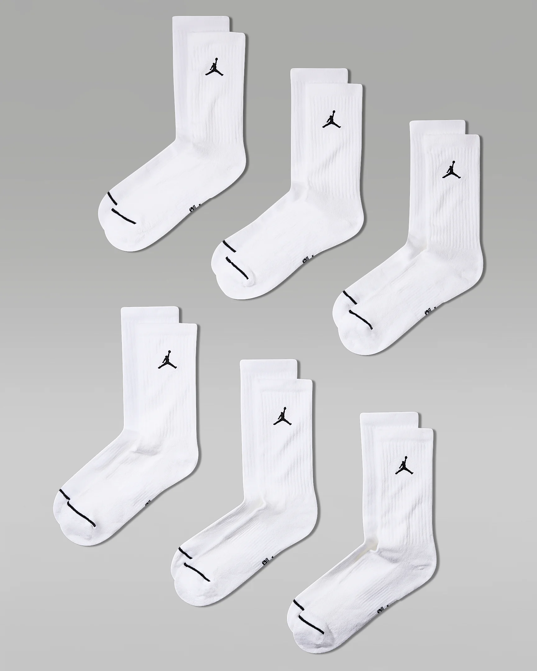 Jordan Everyday Cushioned Crew Socks (6 Pairs) - 1