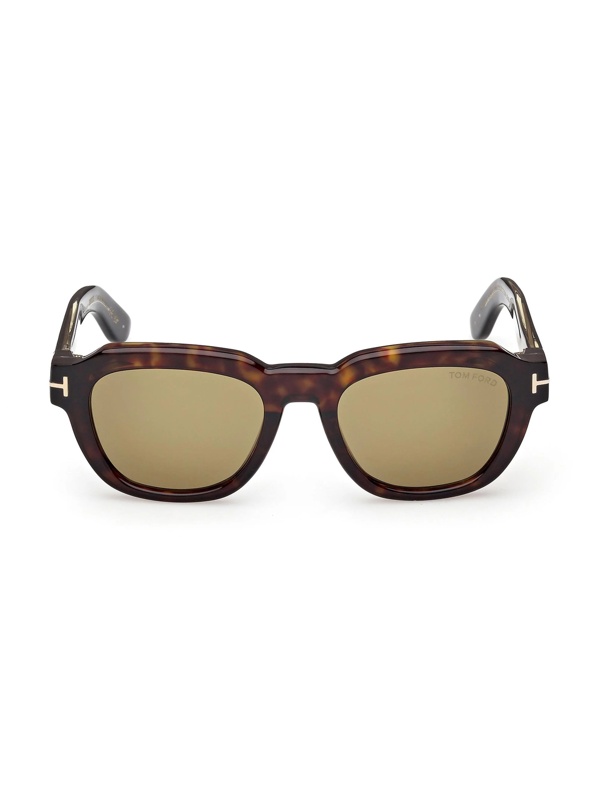 Men's TOM FORD ICON 52MM Rectangular Sunglasses - Dark Havana Army Green - 1