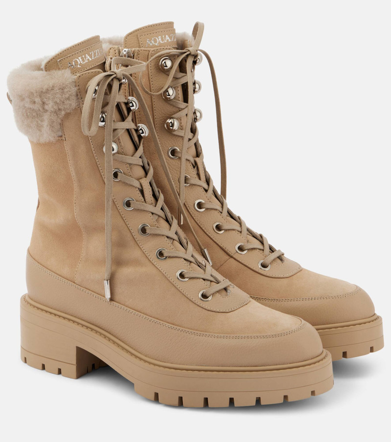 Very Cortina shearling-trimmed ankle boots 1