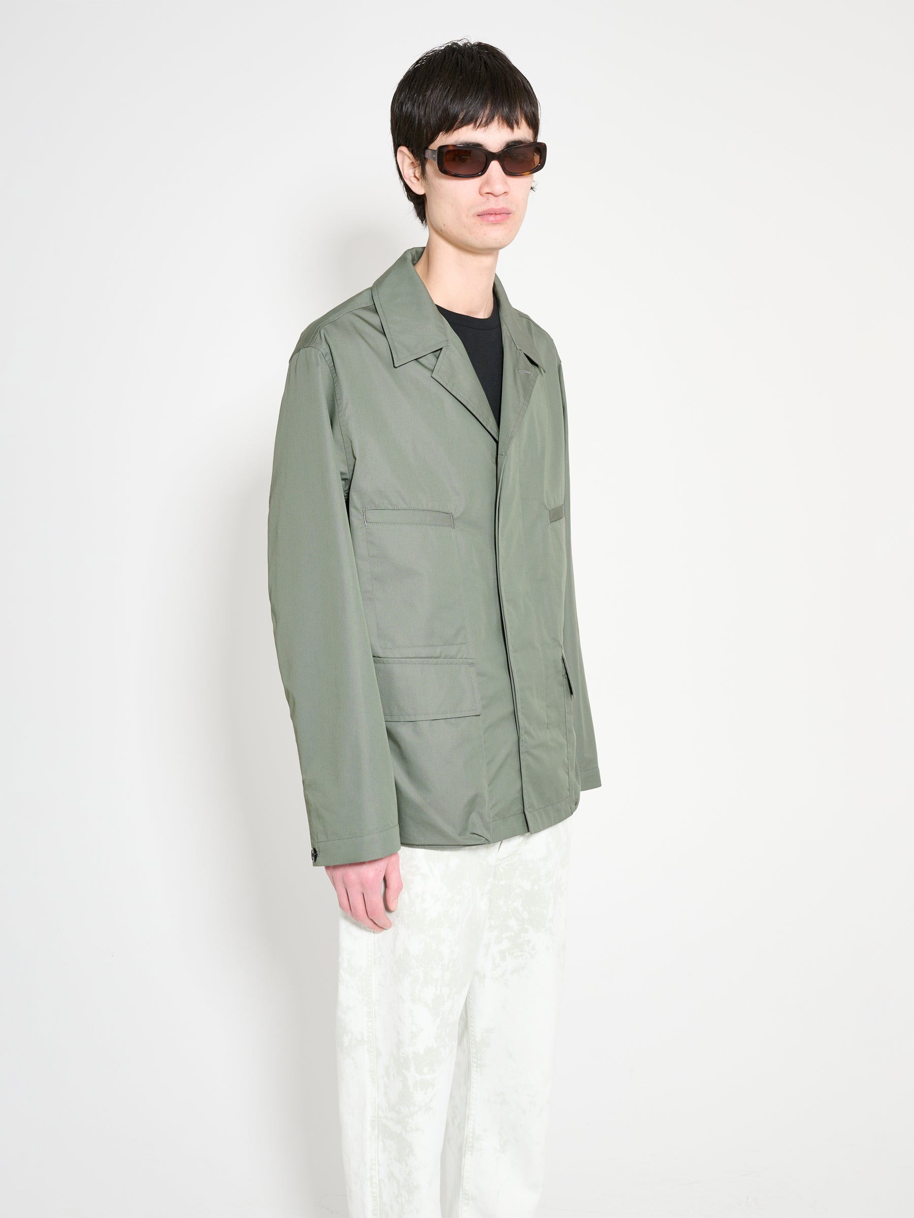 LEMAIRE 4 POCKET OVERSHIRT ASH GREY - 3