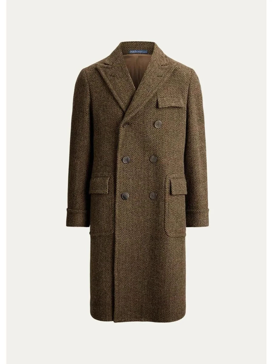 Men's The Herringbone Tweed Polo Coat - 1