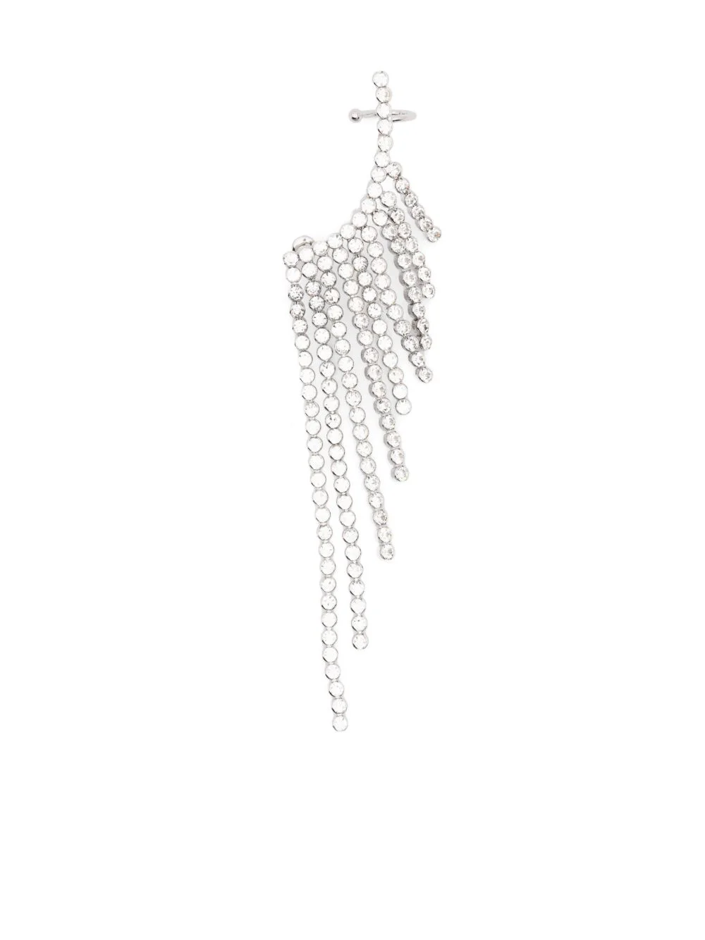 tiered-crystals chain-drop earrings - 1