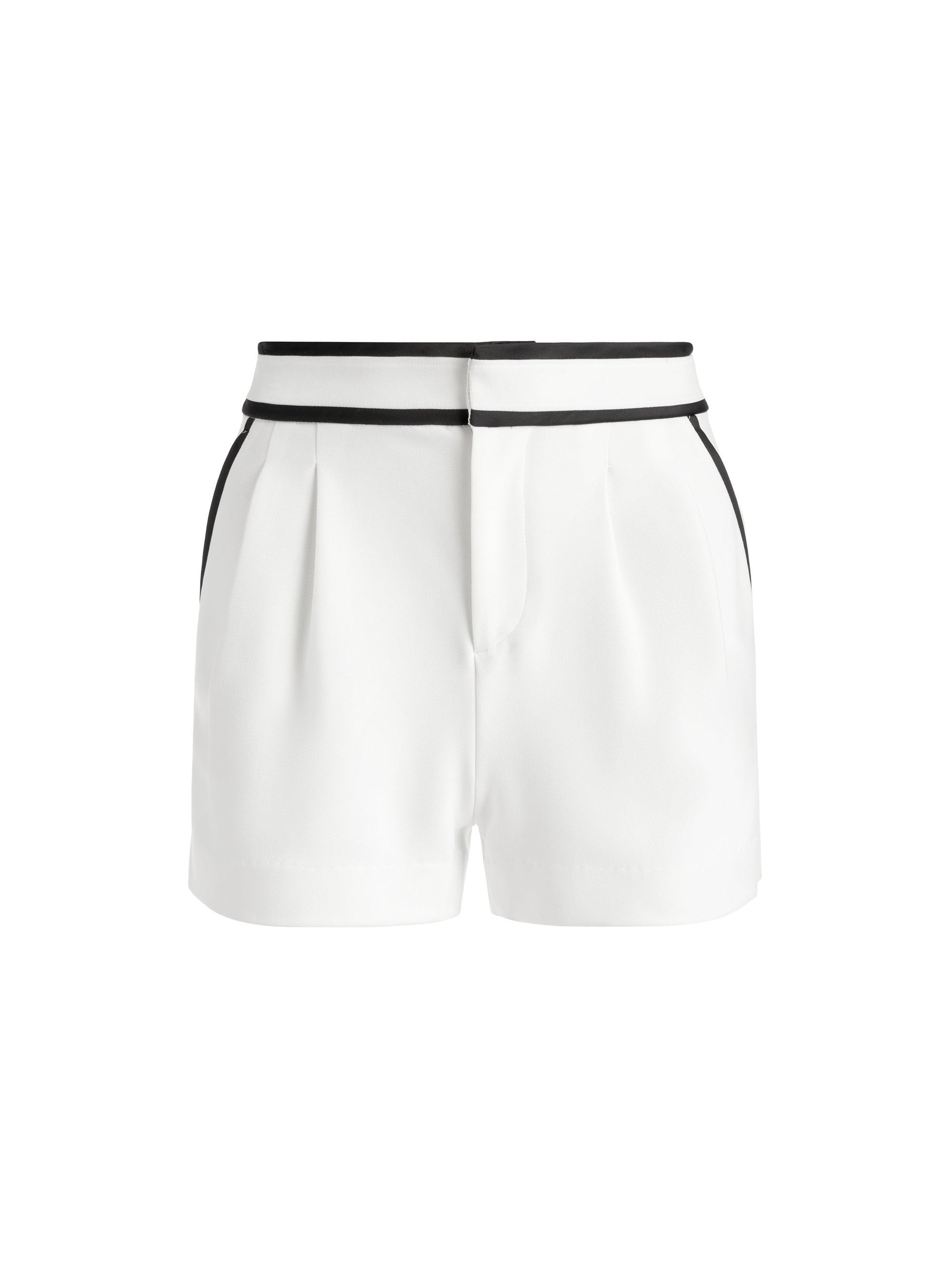 ESTA PLEATED CONTRAST TRIM SHORT - 1