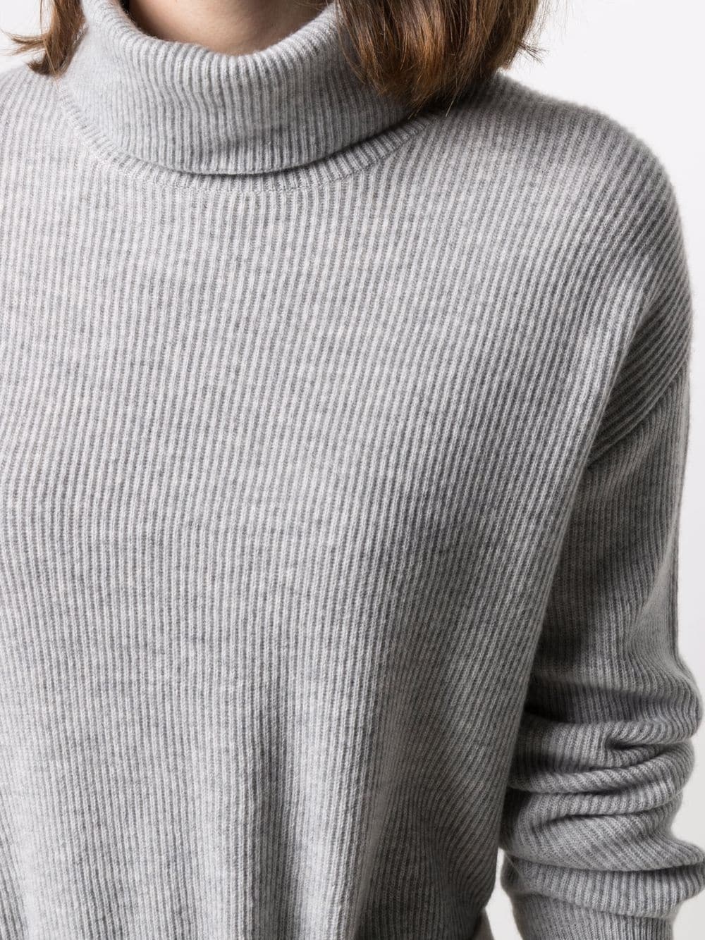 ribbed-knit roll-neck jumper - 5