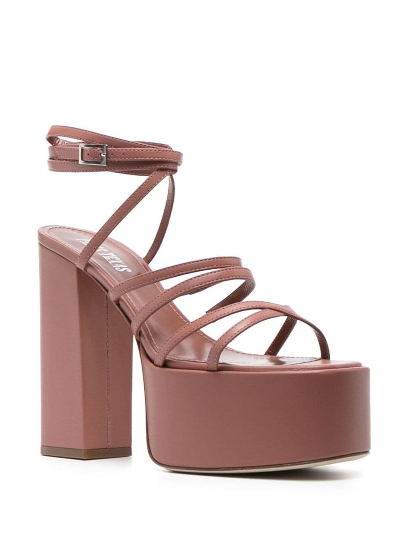 PARIS TEXAS Evita leather platform sandals outlook