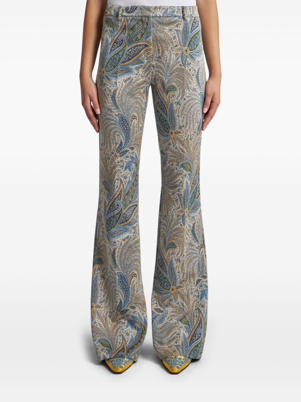 paisley-jacquard trousers - 3
